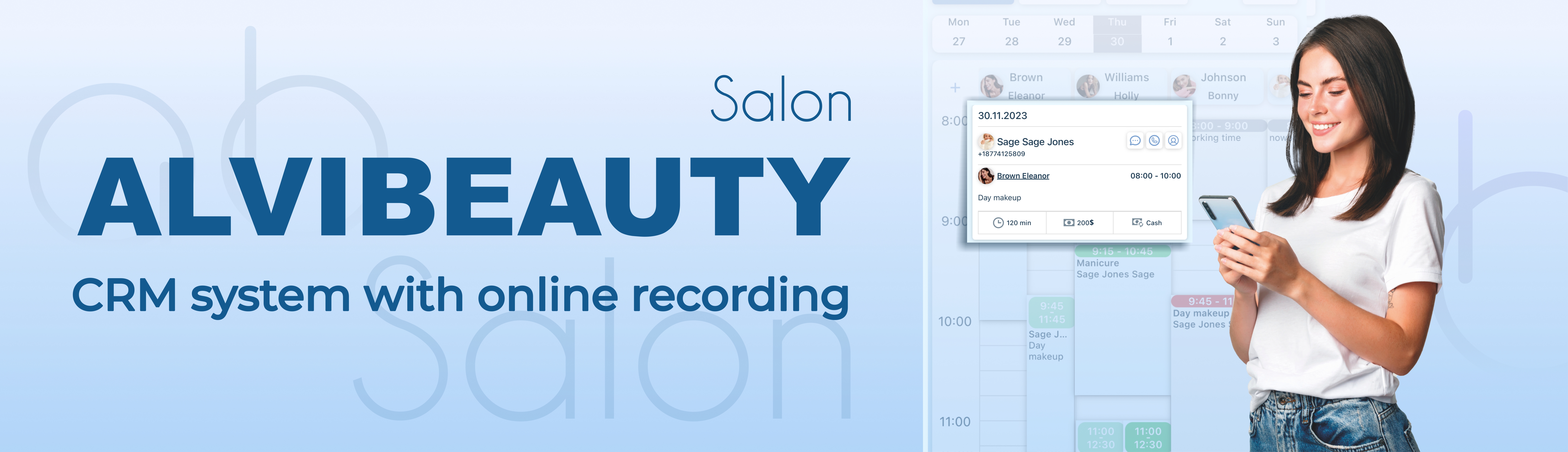 ระบบ CRM สำหรับร้านเสริมสวยและช่างความงาม AlviBeauty Salon